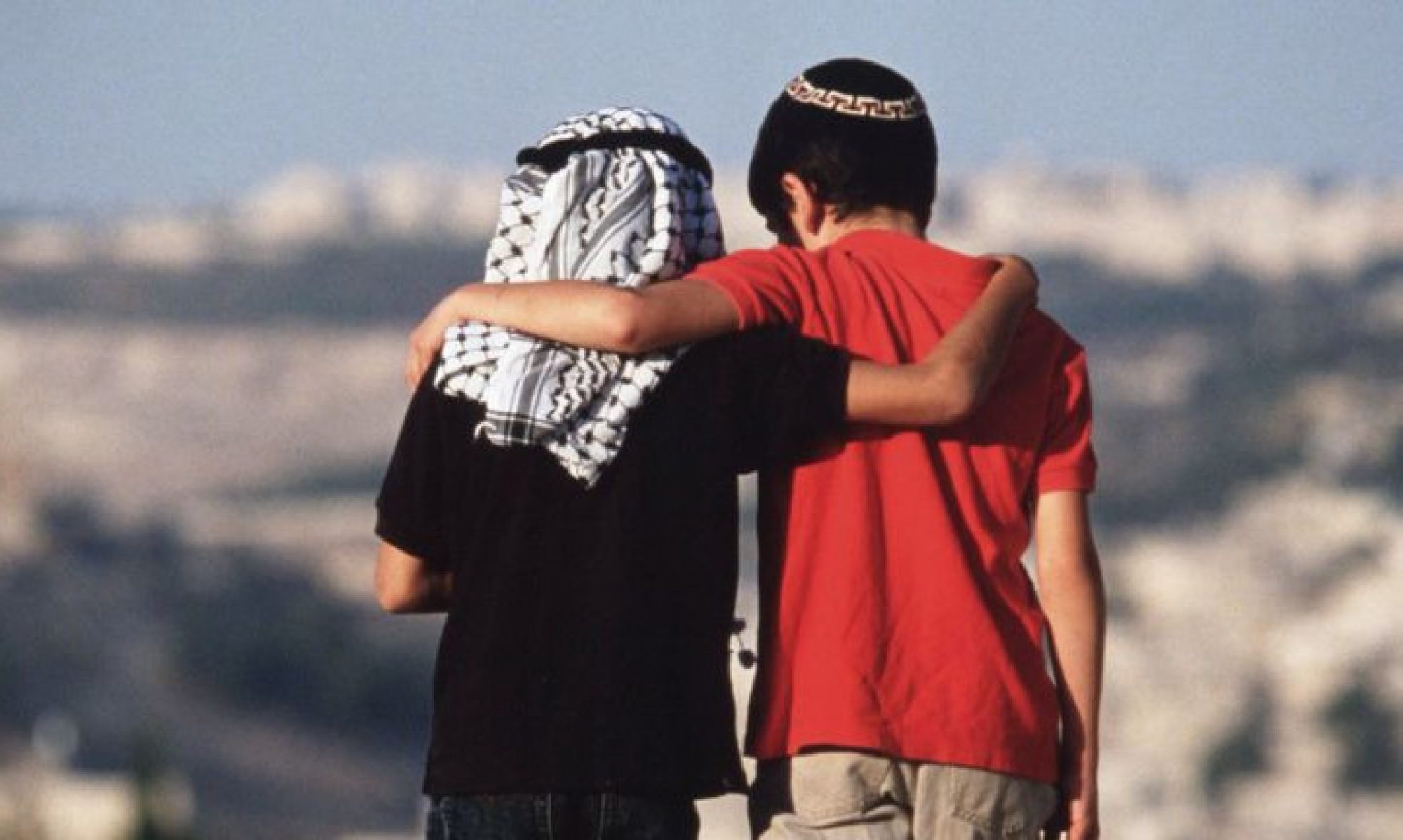Enfants israélien et palestinien - Imagine un monde de paix